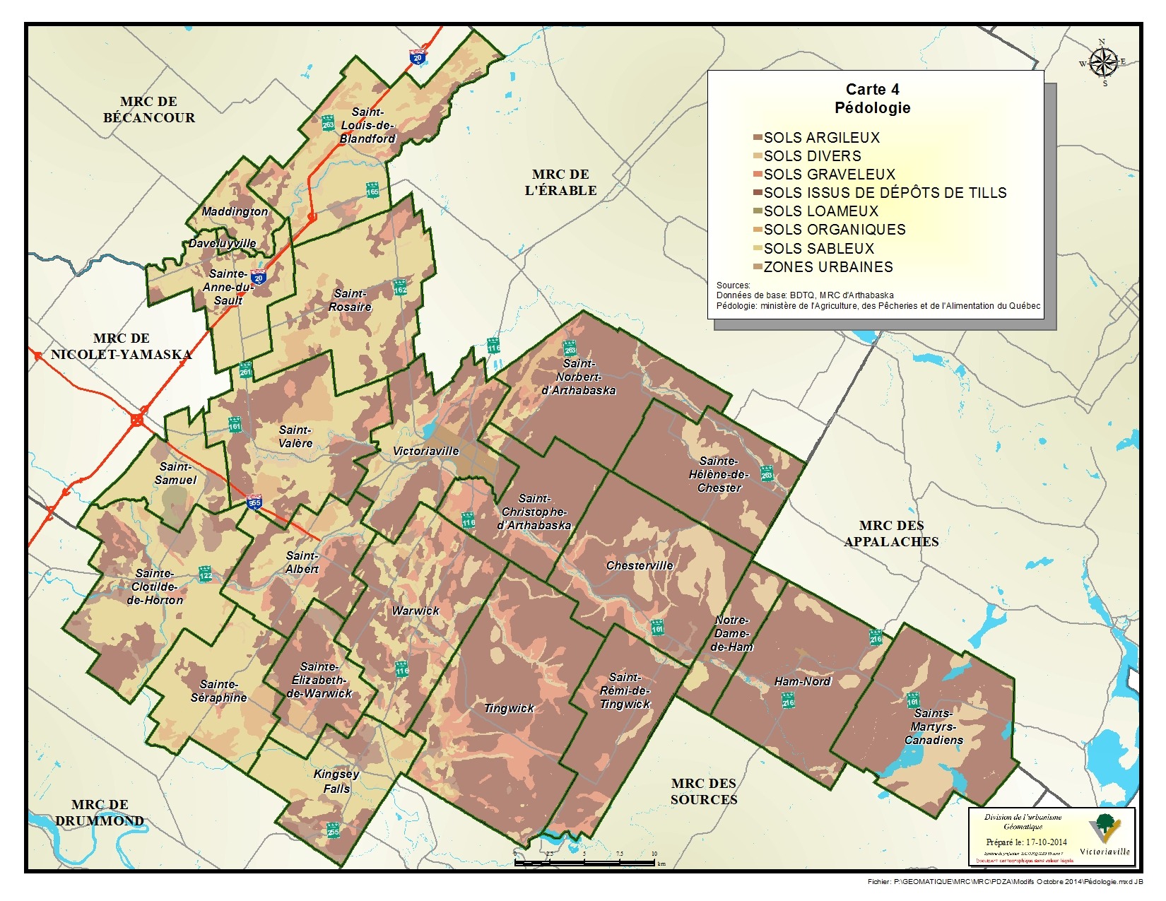 Carte 4 de 23 - Pédologie