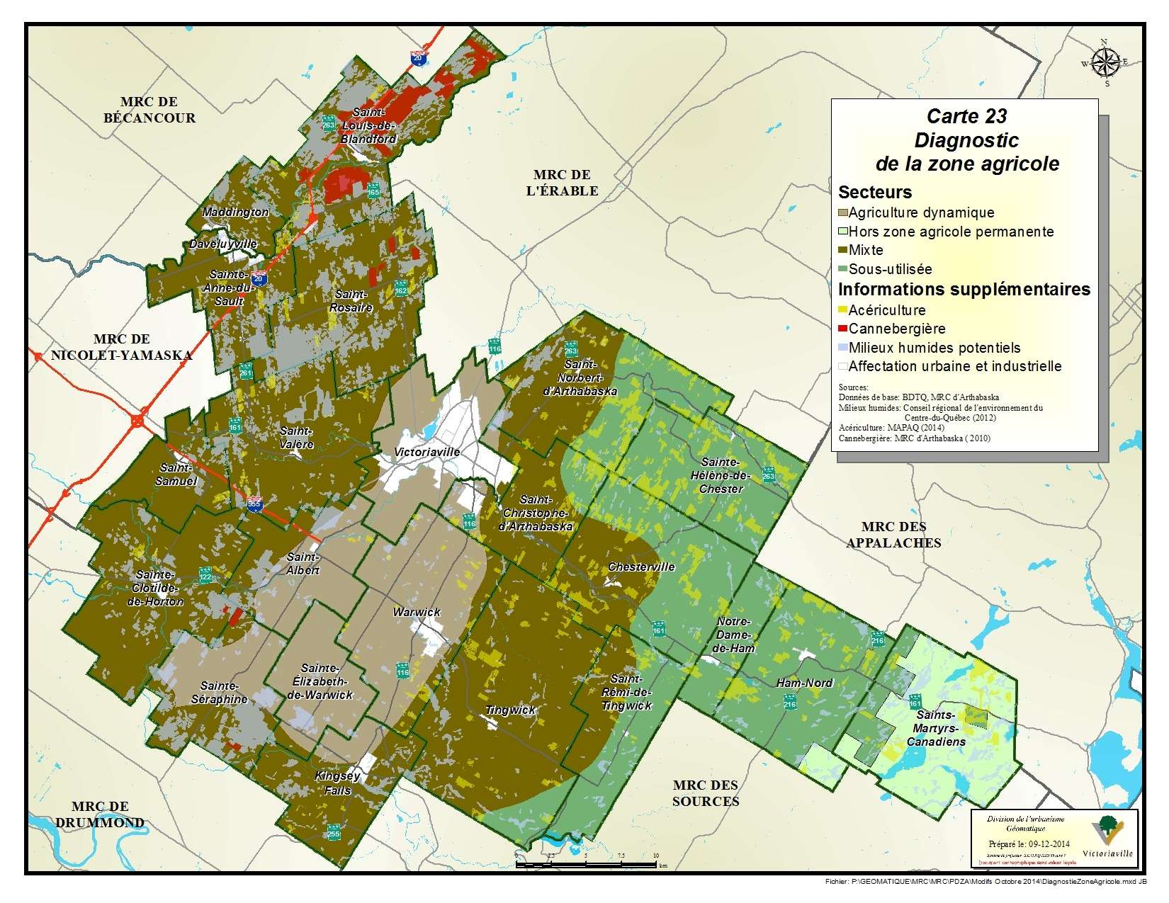 Carte 23 de 23 - Diagnostic de la zone agricole